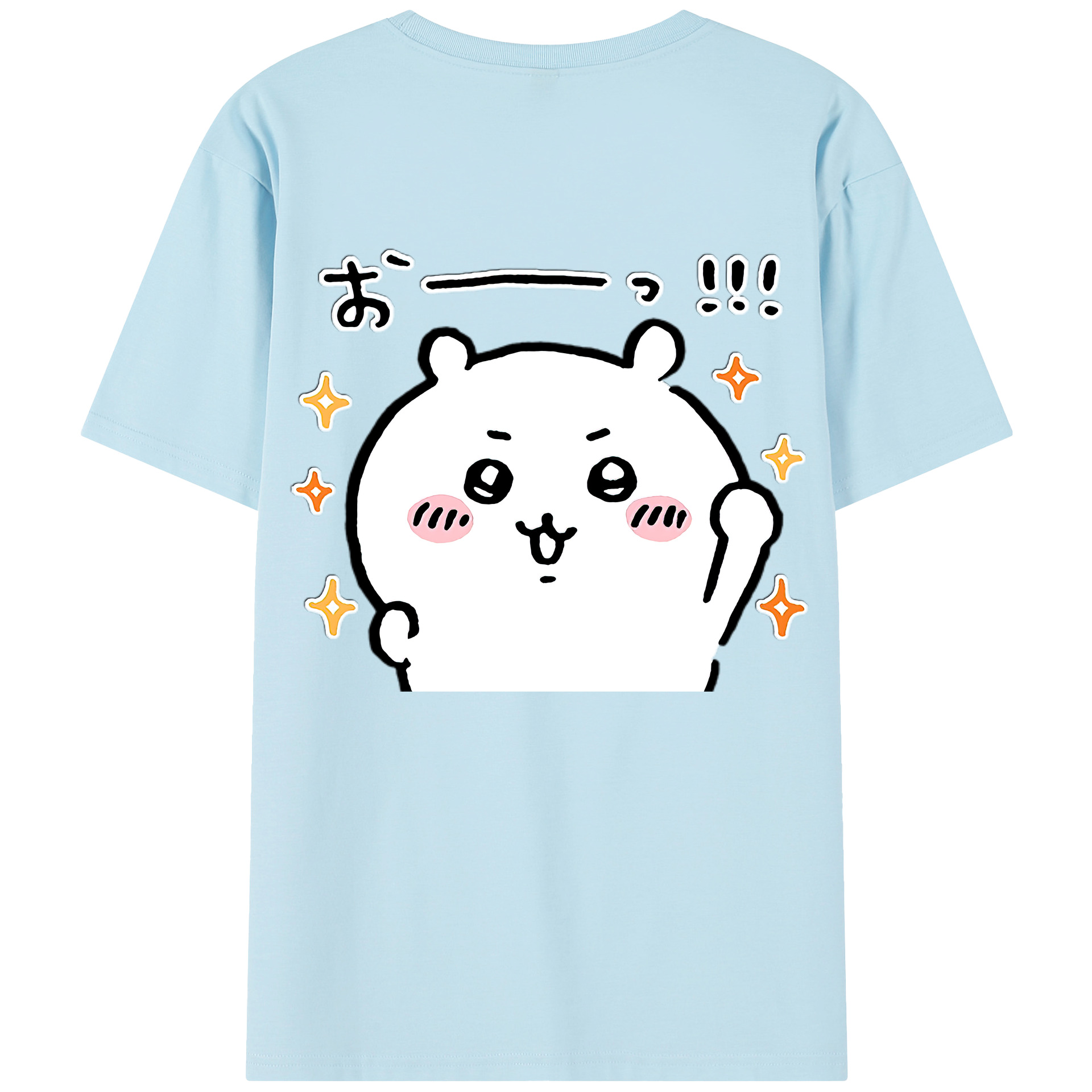 （画像用） ちいかわ ちいかわ Chii-kawa chiikawa 綿100％半袖Tシャツ（背面プリント）